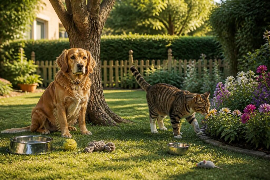 Accueillir un chat ou un chien au jardin : sécurité et cohabitation