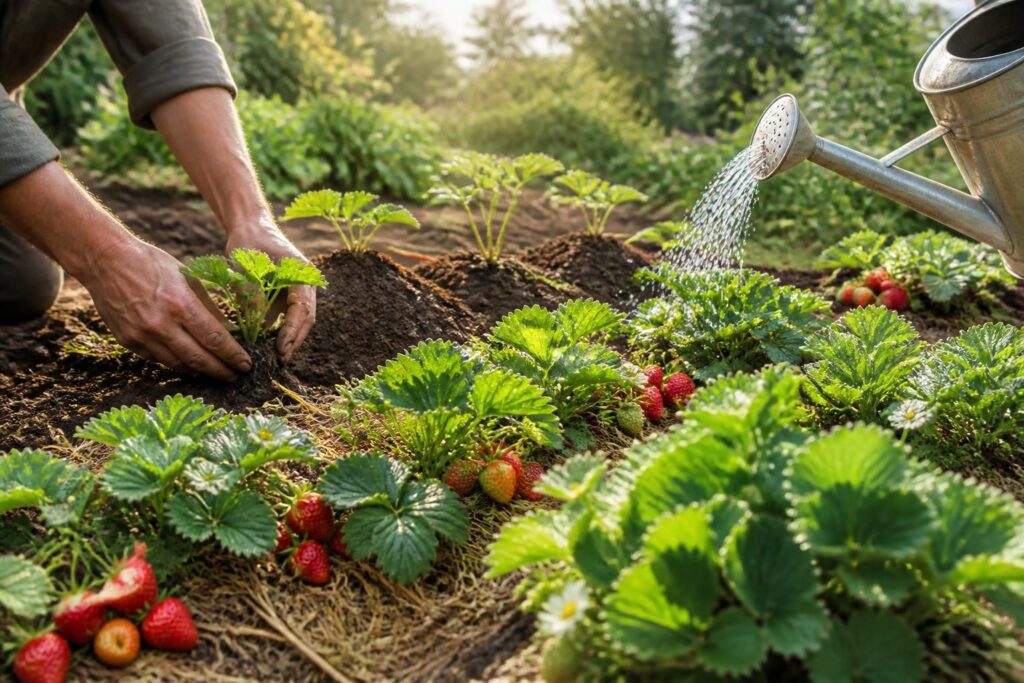 Les fraises au jardin : plantation, entretien et multiplication