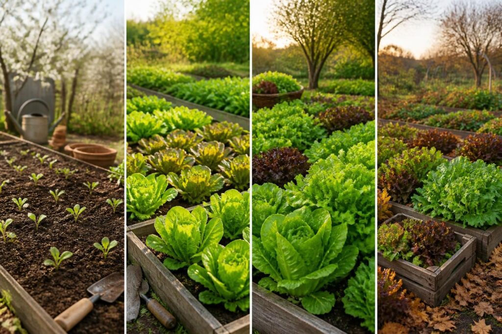 découvrez comment réussir les semis échelonnés et choisir les bonnes variétés pour profiter de salades fraîches toute l'année dans votre jardin.
