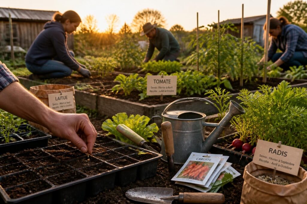 Quand et comment semer ses légumes : le b.a.-ba du semis réussi