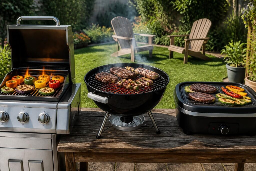 découvrez notre comparatif complet pour choisir le barbecue idéal : gaz, charbon ou électrique, trouvez celui qui correspond le mieux à vos besoins et à votre style de cuisson.