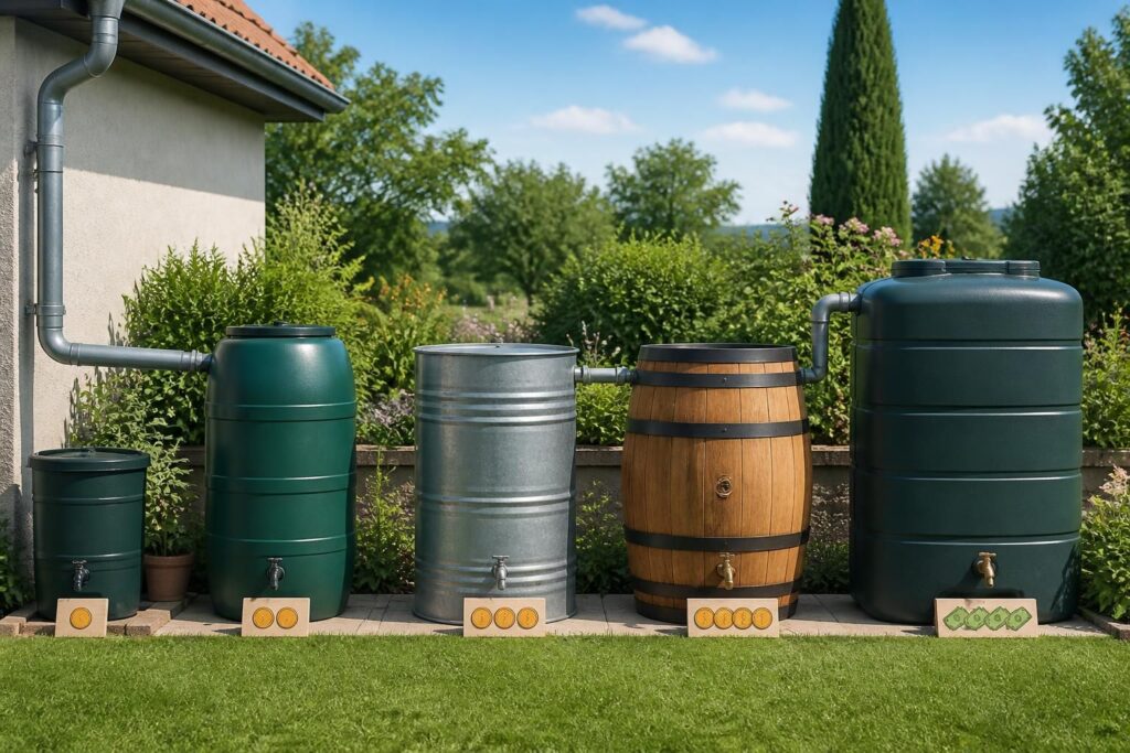 découvrez comment choisir le récupérateur d'eau de pluie idéal en fonction du volume, de la matière et de votre budget pour une utilisation optimale et économique.