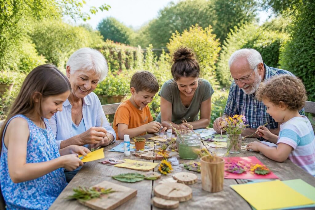 Activité manuelle facile et rapide pour enfants et adultes au jardin