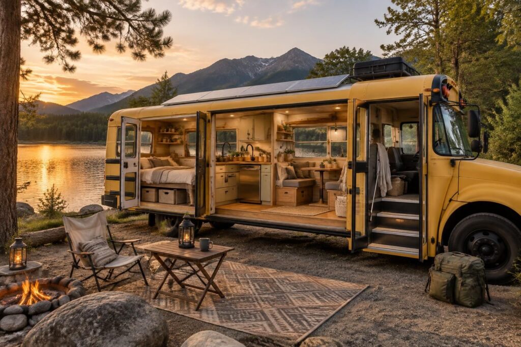 Aménager un bus : idées et conseils pour transformer un bus en habitation ou camping-car
