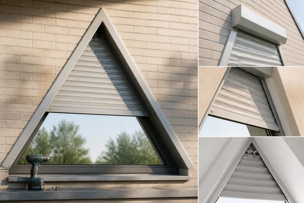 découvrez nos options de volets roulants adaptés aux fenêtres triangulaires et bénéficiez de conseils pratiques pour une installation facile et efficace.