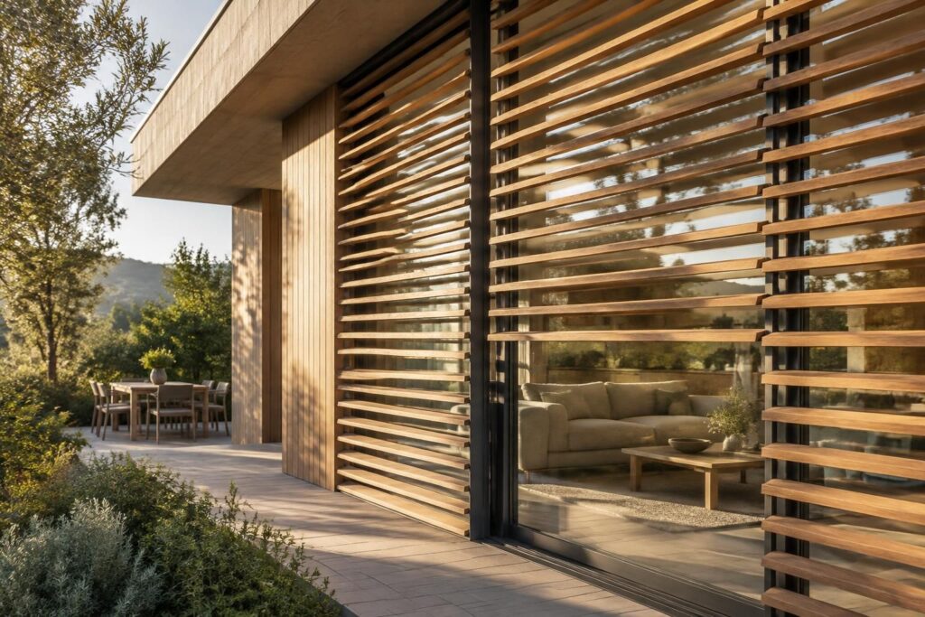 Bso bois : volets et lames en bois pour une protection solaire naturelle