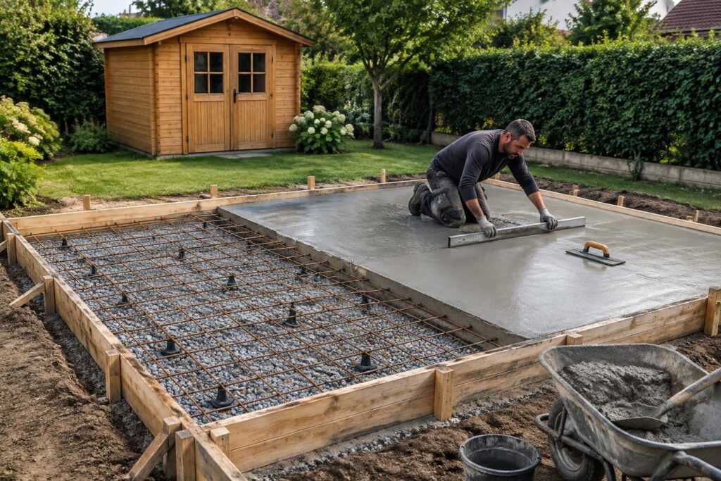 Comment faire une dalle en béton solide pour un abri de jardin