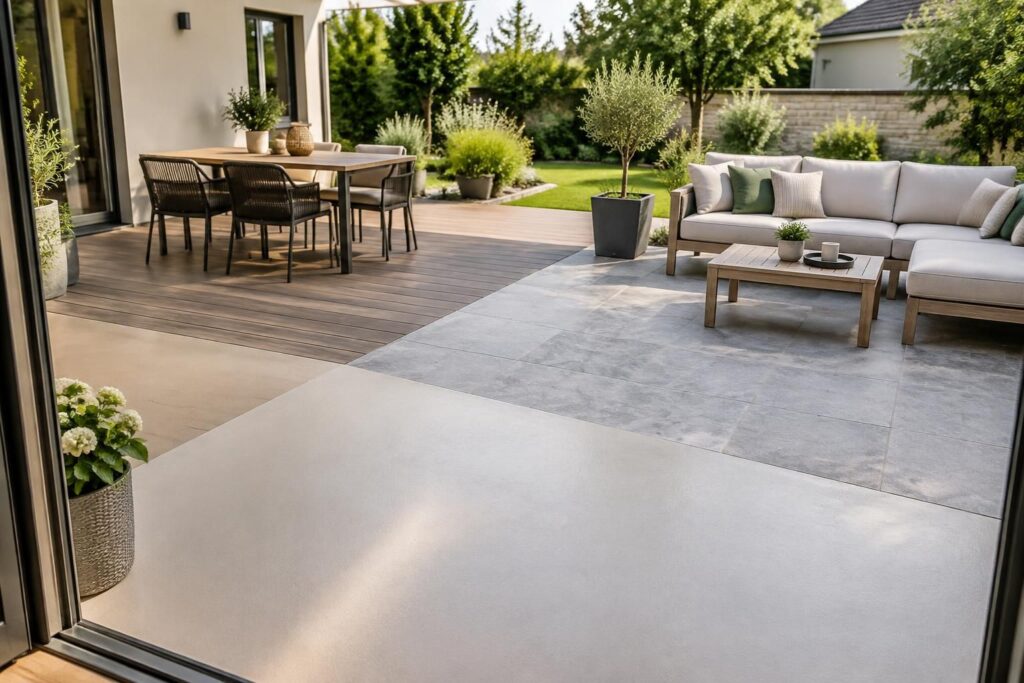 Sol terrasse extérieur en résine, composite ou pierre : quel choix économique ?